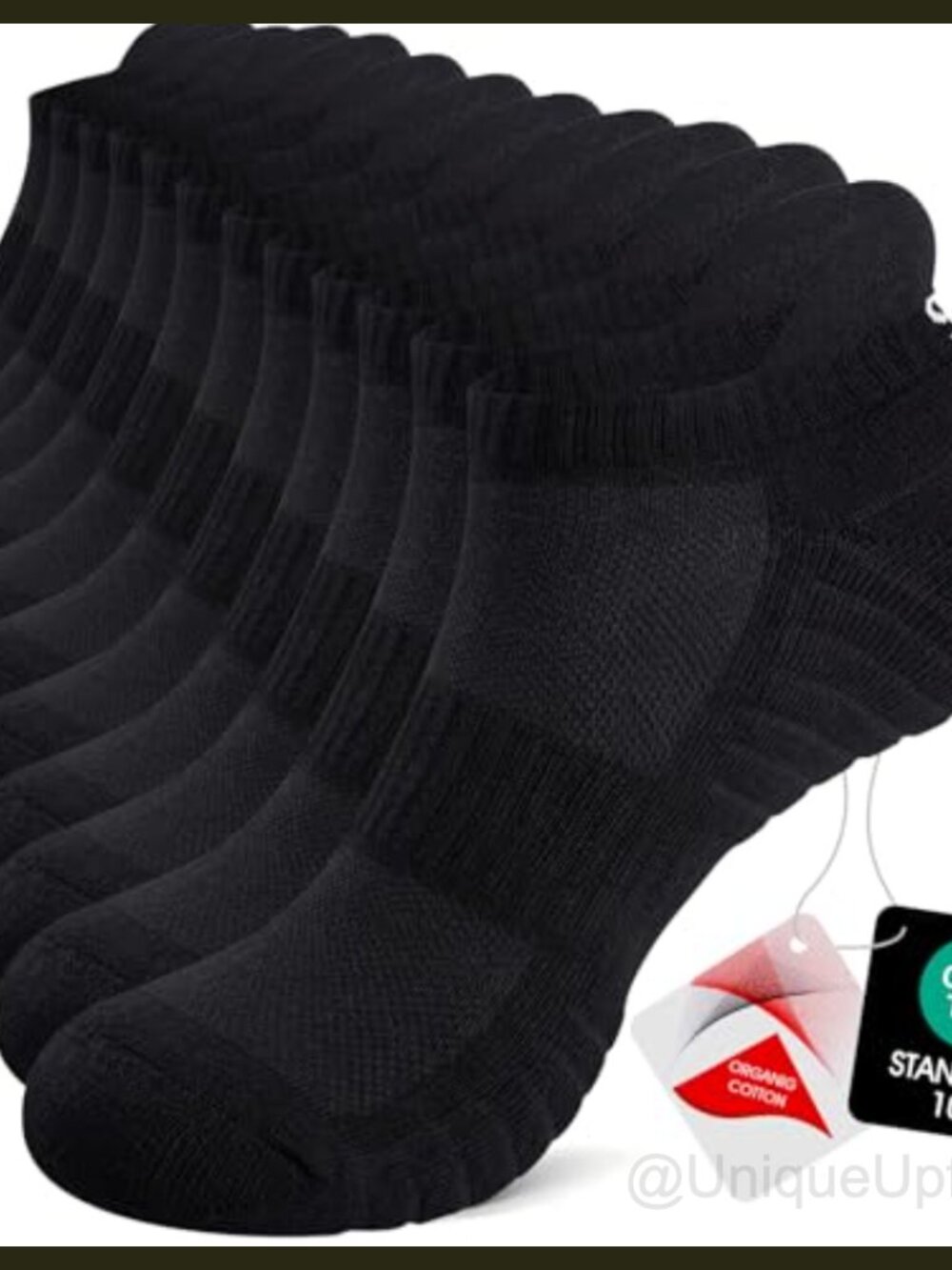 Men's Athletic Cushioned Ankle Socks Low Cut Running 6 Pairs